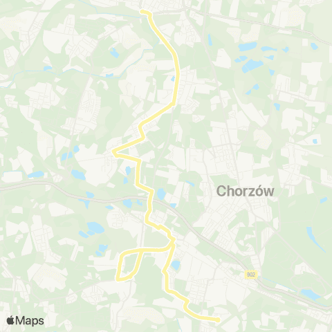 Zarząd Transportu Metropolitalnego GZM Bytom dworzec - Chorzów Batory pętla map