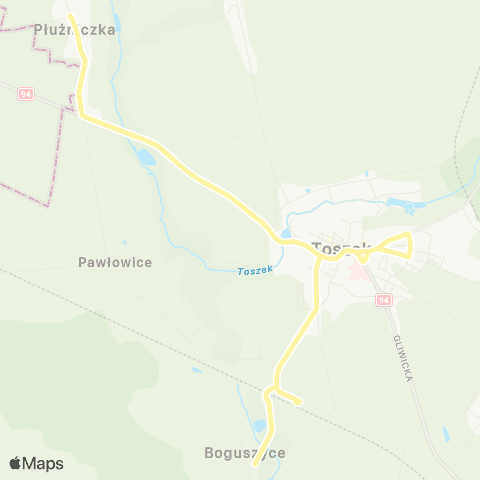 Zarząd Transportu Metropolitalnego GZM Płużniczka pętla - Boguszyce map