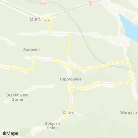 Zarząd Transportu Metropolitalnego GZM Najdziszów pętla - Dąbie szkoła map