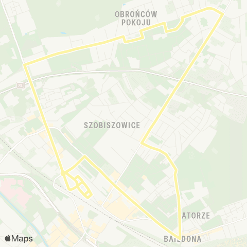 Zarząd Transportu Metropolitalnego GZM Gliwice centrum przesiadkowe - Gliwice centrum przesiadkowe map