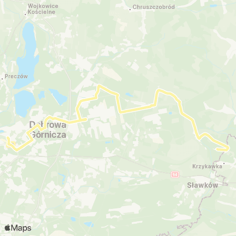 Zarząd Transportu Metropolitalnego GZM Dąbrowa Górnicza dworzec PKP - Kuźniczka Nowa map