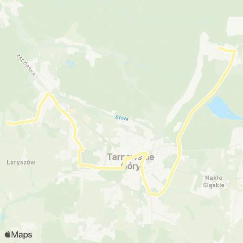 Zarząd Transportu Metropolitalnego GZM Miasteczko Śląskie osiedle - Rybna Lotników map