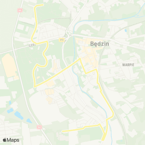 Zarząd Transportu Metropolitalnego GZM Sosnowiec szpital Wojewódzki - Os. Zamkowe Krośnieńska map