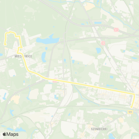 Zarząd Transportu Metropolitalnego GZM Bytom dworzec - Miechowice pętla map