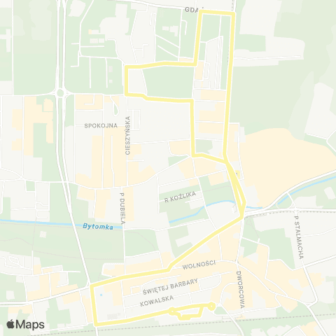 Zarząd Transportu Metropolitalnego GZM Zabrze Goethego - Zabrze Goethego map