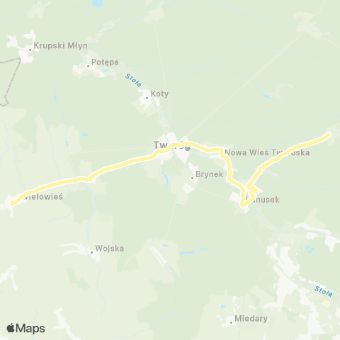 Zarząd Transportu Metropolitalnego GZM Tworóg Kościół - Wielowieś centrum przesiadkowe map