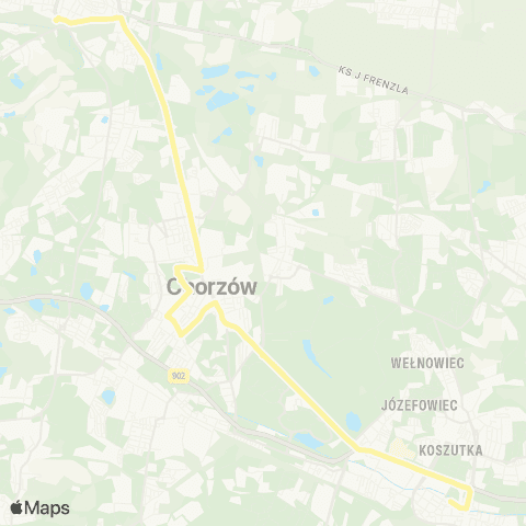 Zarząd Transportu Metropolitalnego GZM Bytom dworzec - Katowice Piotra Skargi map