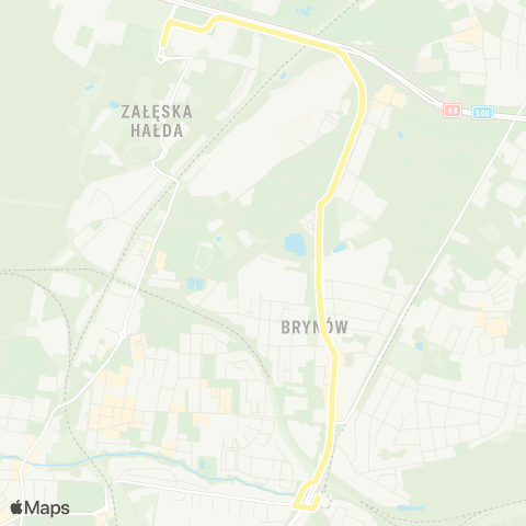 Zarząd Transportu Metropolitalnego GZM Brynów centrum przesiadkowe - Katowice Arena map