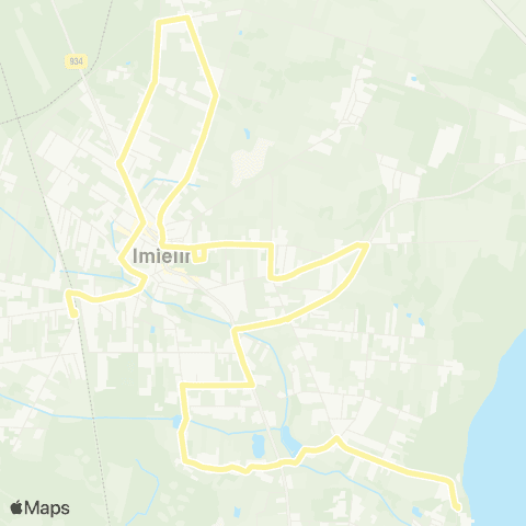 Zarząd Transportu Metropolitalnego GZM Imielin centrum przesiadkowe - Imielin Zalew pętla map