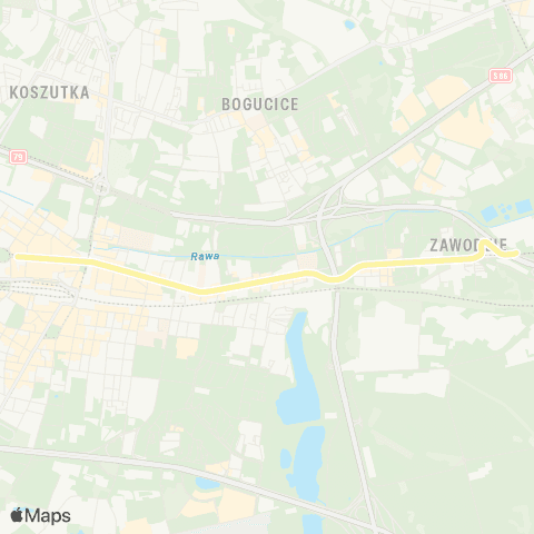 Zarząd Transportu Metropolitalnego GZM Zawodzie centrum przesiadkowe - Katowice plac Wolności map