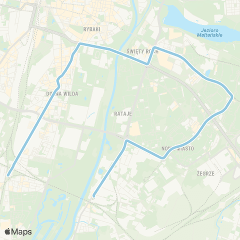 ZTM Poznań Dębiec PKM - Ogrody|Ogrody - Dębiec PKM map
