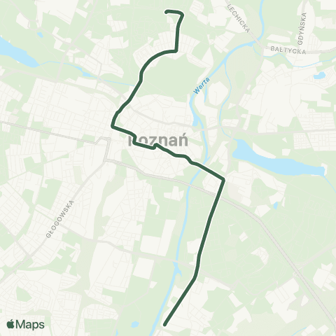 ZTM Poznań Małe Garbary - Połabska|Połabska - Małe Garbary map