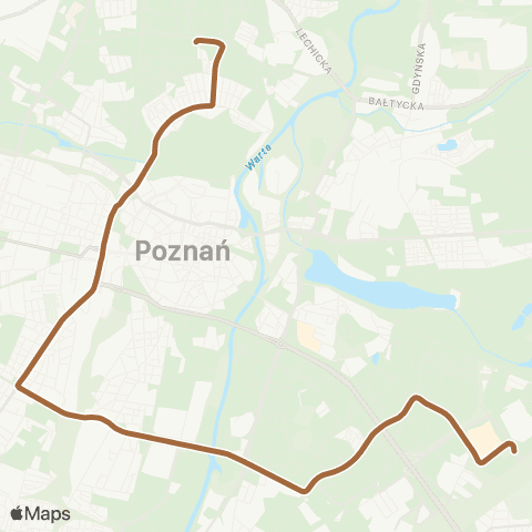 ZTM Poznań Os. Sobieskiego - Górczyn PKM|Górczyn PKM - Os. Sobieskiego map