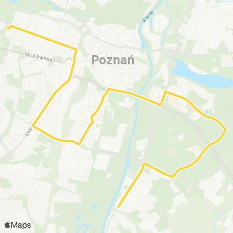 ZTM Poznań Franowo - Ogrody|Ogrody - Franowo map