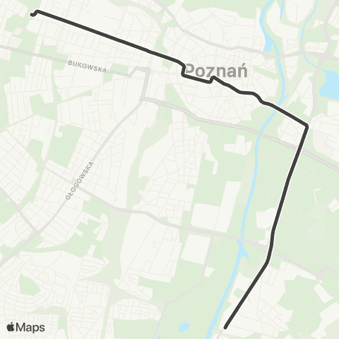 ZTM Poznań Pl. Wielkopolski - Ogrody|Ogrody - pl. Wielkopolski map