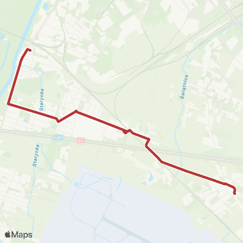 ZTM Poznań Krzesiny - Starołęka PKM|Starołęka PKM - Krzesiny map
