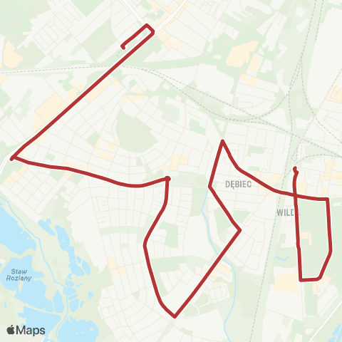 ZTM Poznań Górczyn PKM - Dębiec PKM|Dębiec PKM - Górczyn PKM map