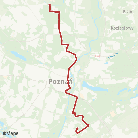 ZTM Poznań Os. Sobieskiego - Unii Lubelskiej|Unii Lubelskiej - Os. Sobieskiego map