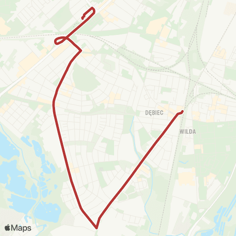 ZTM Poznań Dębiec PKM - Górczyn PKM|Górczyn PKM - Dębiec PKM map