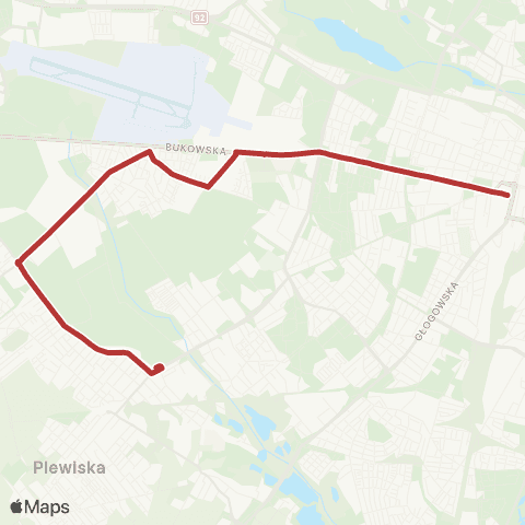 ZTM Poznań Junikowo - Rondo Kaponiera|Bałtyk - Junikowo map