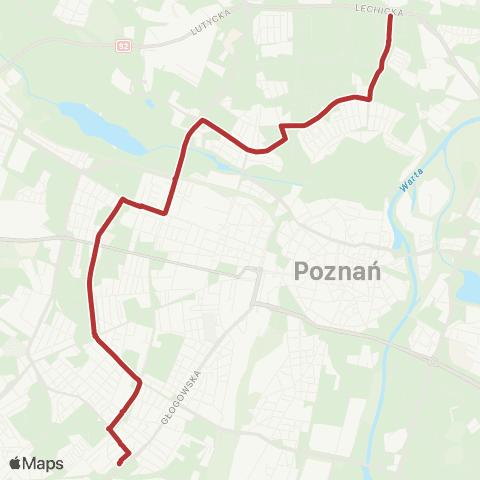 ZTM Poznań Os. Wichrowe Wzgórze - Górczyn PKM|Górczyn PKM - Os. Wichrowe Wzgórze map
