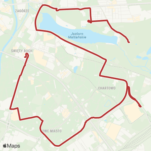 ZTM Poznań Rondo Rataje - Nowe Zoo|Nowe Zoo - Rondo Rataje map