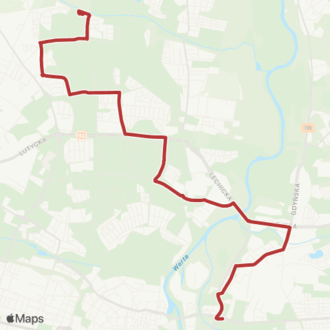 ZTM Poznań Os. Sobieskiego - Rondo Śródka|Rondo Śródka - Os. Sobieskiego map