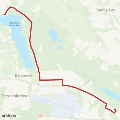 ZTM Poznań Kiekrz - Ogrody|Ogrody - Kiekrz map