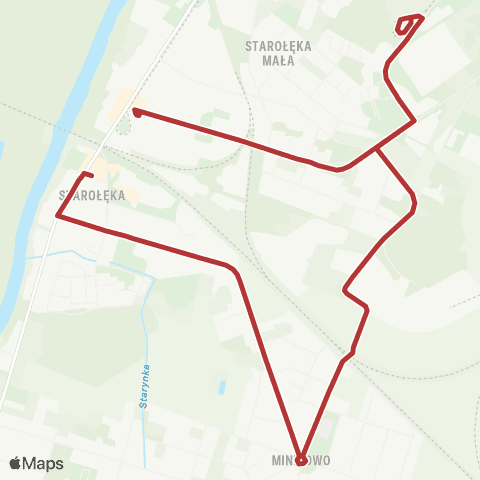 ZTM Poznań Starołęka PKM - Starołęka PKM|Starołęka PKM - Starołęka PKM map