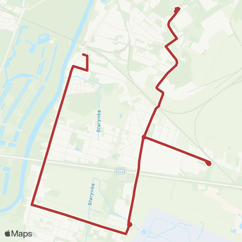 ZTM Poznań Unii Lubelskiej - Starołęka PKM|Starołęka PKM - Unii Lubelskiej map