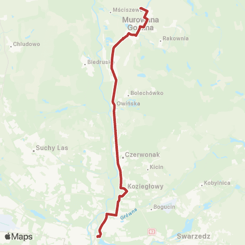 ZTM Poznań Rondo Śródka - Przebędowo Pętla|Przebędowo Pętla - Rondo Śródka map