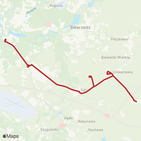 ZTM Poznań Kleszczewo Park - Rondo Rataje|Rondo Rataje - Kleszczewo Park map