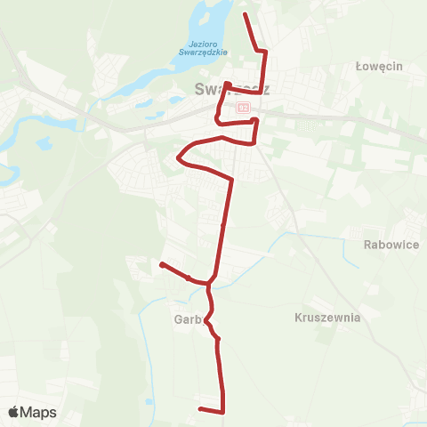 ZTM Poznań Swarzędz Węzeł Przesiadkowy - Zalasewo Os. Leśne map