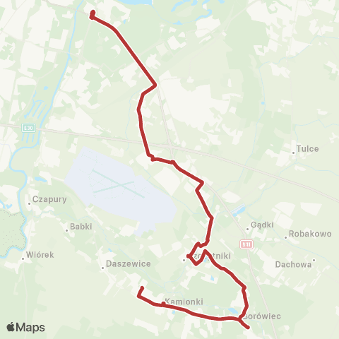 ZTM Poznań Rondo Rataje - Kamionki Klonowa|Kamionki Klonowa - Rondo Rataje map