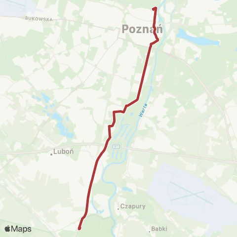 ZTM Poznań Garbary PKM - Łęczyca Dworcowa|Łęczyca Dworcowa - Garbary PKM map