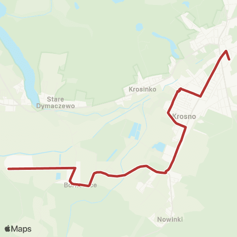 ZTM Poznań Borkowice Pętla - Mosina Dworzec Kolejowy|Mosina Dworzec Kolejowy - Borkowice Pętla map