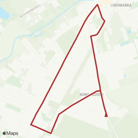 ZTM Poznań Mosina Dworzec Kolejowy - Mosina Dworzec Kolejowy map