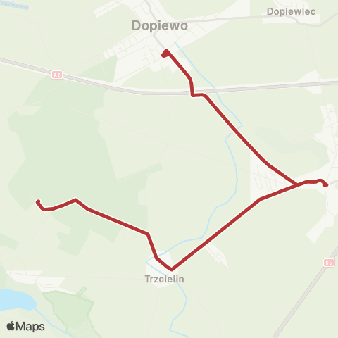 ZTM Poznań Lisówki Wieś - Dopiewo Dworzec Kolejowy map