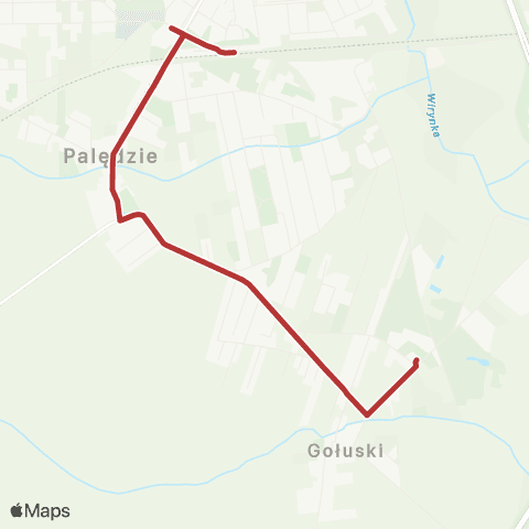 ZTM Poznań Gołuski Pętla - Palędzie Dworzec Kolejowy|Palędzie Dworzec Kolejowy - Gołuski Pętla map