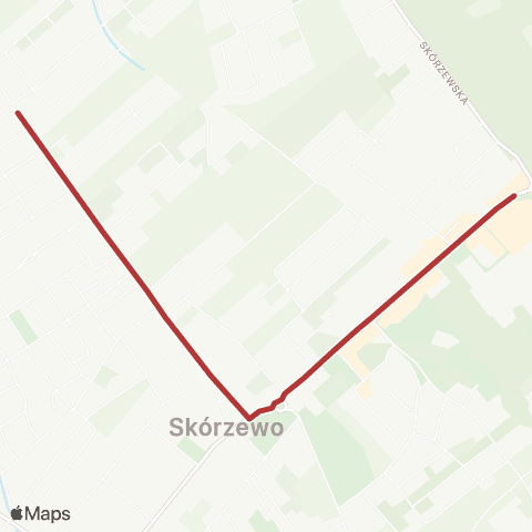 ZTM Poznań Rondo Ławickich Wydm - Skórzewo Wiosenna|Skórzewo Wiosenna - Rondo Ławickich Wydm map