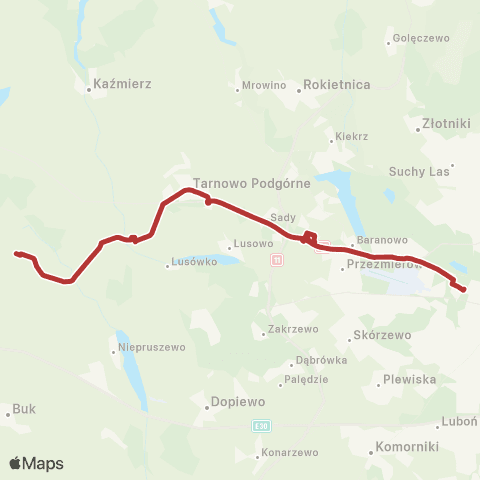 ZTM Poznań Ogrody - Grzebienisko Pętla|Grzebienisko Pętla - Ogrody map