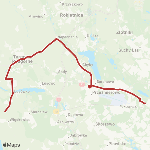 ZTM Poznań Ogrody - Lusówko Rozalin Pętla|Lusówko Rozalin Pętla - Ogrody map
