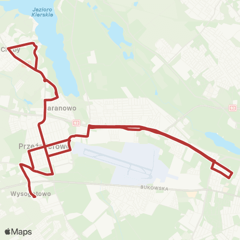 ZTM Poznań Ogrody - Ogrody map