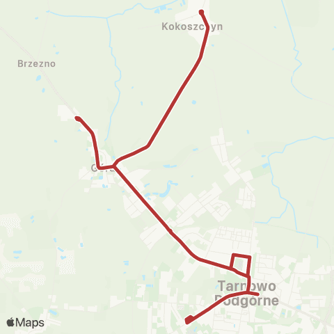 ZTM Poznań Góra Pętla - Tarnowo Pdg Liceum|Tarnowo Pdg Centrum - Góra Pętla map