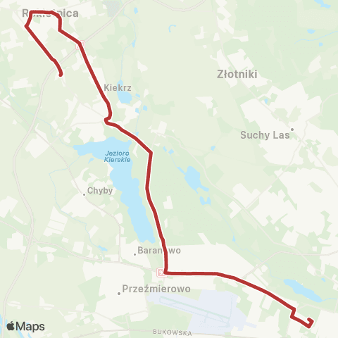 ZTM Poznań Starzyny Rynkowa - Ogrody|Ogrody - Starzyny Rynkowa map