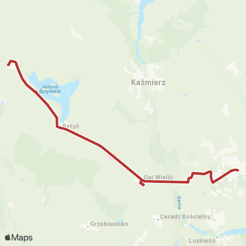 ZTM Poznań Tarnowo Pdg Centrum - Pólko|Pólko - Tarnowo Pdg Centrum map