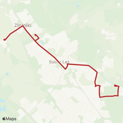ZTM Poznań Os. Sobieskiego - Złotniki Wieś|Złotniki Wieś - Os. Sobieskiego map