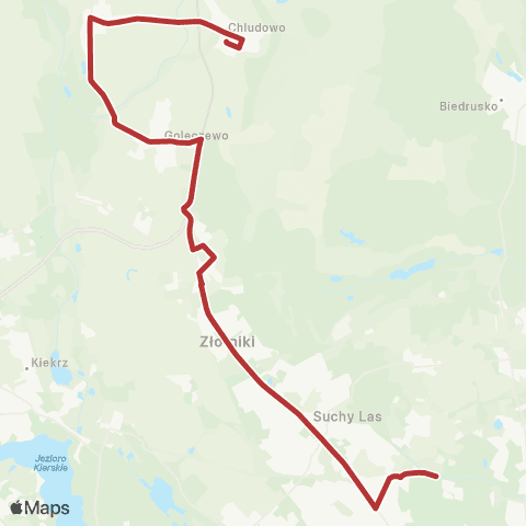 ZTM Poznań Os. Sobieskiego - Chludowo Szkoła|Chludowo Szkoła - Os. Sobieskiego map