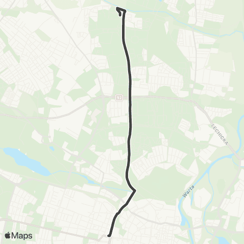 ZTM Poznań Rondo Kaponiera - Os. Sobieskiego|Os. Sobieskiego - Rondo Kaponiera map