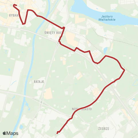 ZTM Poznań Wrocławska - Unii Lubelskiej|Unii Lubelskiej - Wrocławska map
